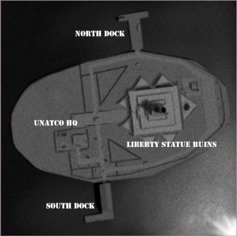 In game map of Deus Ex's Liberty Island